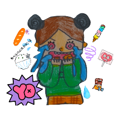 [LINEスタンプ] パーソナリティー障害のおんなのこ