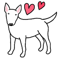 [LINEスタンプ] 犬種別ブルテリア(英語Ver)