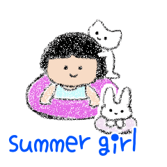 [LINEスタンプ] ほんわか夏少女