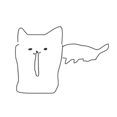 [LINEスタンプ] へんてこなネコ！