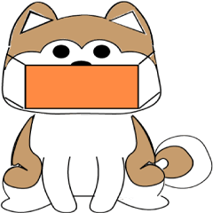 [LINEスタンプ] おしゃれマスクの可愛い犬