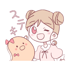 [LINEスタンプ] パンケーキと女の子のやさしいスタンプ