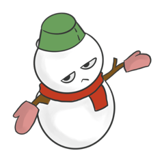 [LINEスタンプ] 雪だるまのダルマー