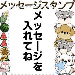 [LINEスタンプ] ワンコたちのメッセージスタンプ 4『夏』