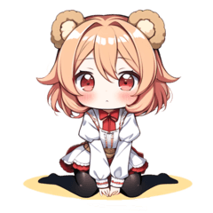 [LINEスタンプ] かわいいけものみみ Chibi Mochi(2)