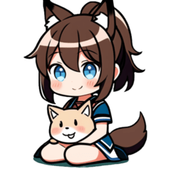 [LINEスタンプ] かわいい獸耳娘キャップ(2)