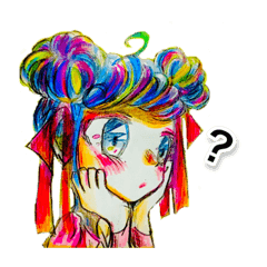 [LINEスタンプ] 現役女子高生な美術部の描いたLINEスタンプ