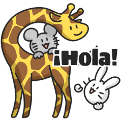 [LINEスタンプ] スペイン語のウサギとネズミと仲間たち