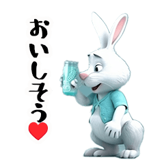 [LINEスタンプ] プロテインうさぎ①