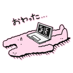 [LINEスタンプ] リモートワーカーのもこもこウサギ