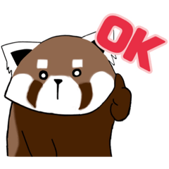 [LINEスタンプ] 表情筋皆無レッサーパンダ