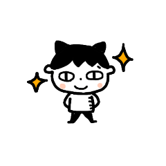 [LINEスタンプ] 猫目おとこ