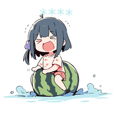 [LINEスタンプ] 夏休み。スイカ娘！！