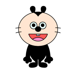 [LINEスタンプ] 前歯がキュートなここちゃん