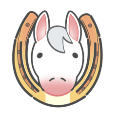 [LINEスタンプ] 白毛馬ちゃん