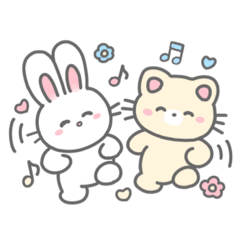 [LINEスタンプ] うさとねこのスタンプ