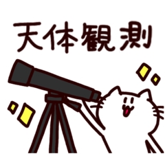 [LINEスタンプ] 天体観測にいきたいネコのスタンプ