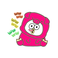 [LINEスタンプ] ぶたちゅわん