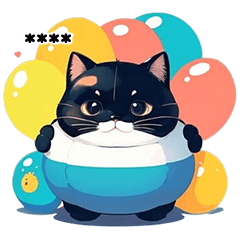 [LINEスタンプ] バルーンキャット：弾むニャー