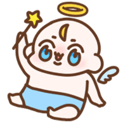 [LINEスタンプ] ぽんこつ天使ちゃん