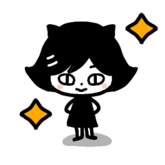 [LINEスタンプ] 猫目むすめ