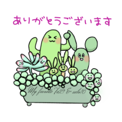 [LINEスタンプ] サボテンと多肉植物