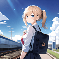 [LINEスタンプ] 電車通学女子スタンプの画像（メイン）