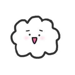 [LINEスタンプ] ひかえめわたあめ