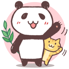 [LINEスタンプ] 大熊猫と茶トラ猫の画像（メイン）