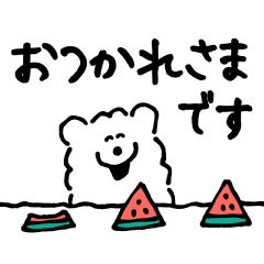 [LINEスタンプ] DOUHUA THE SAMOYED Summer