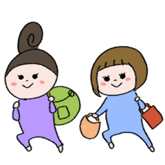 [LINEスタンプ] おだんごちゃんとボブちゃん