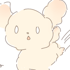 [LINEスタンプ] ふわもふクリームトイプーだぬ