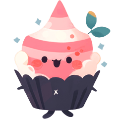 [LINEスタンプ] カラフルカップケーキちゃん