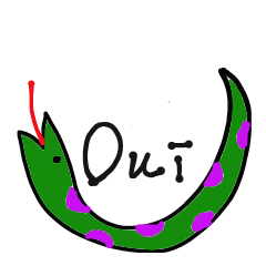 [LINEスタンプ] フランス語を話すヘビ