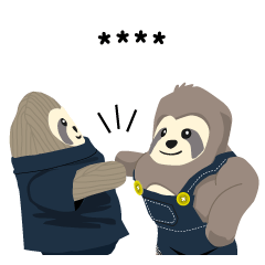 [LINEスタンプ] ナマケモノ マッチョくん3 (カスタムVer )