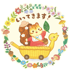 [LINEスタンプ] ぽわぽわもりの おかいもの