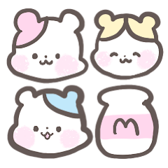 [LINEスタンプ] いちご ばなな みるく