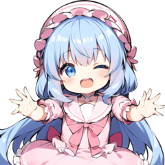 [LINEスタンプ] かわいいピンクのセーラー服の少女