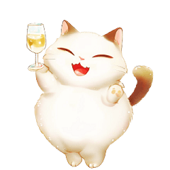 [LINEスタンプ] 猫さんとシャンパンで乾杯！