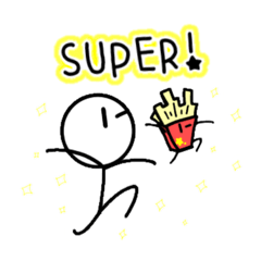 [LINEスタンプ] 棒人間スタンプSUPER！