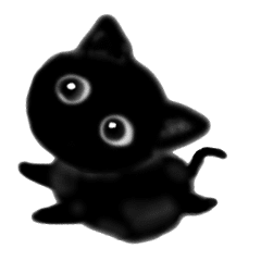 [LINEスタンプ] 【動く】めっかわ子猫くろねこ（黒猫）