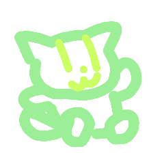 [LINEスタンプ] シンプルグリーンねこ