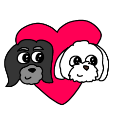 [LINEスタンプ] 2匹のほのぼの犬