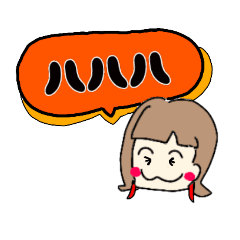 [LINEスタンプ] 女の子の吹出し