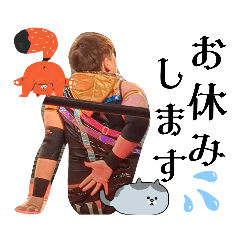 [LINEスタンプ] プロレスヒートアップ佐藤大地  No．2