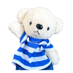 [LINEスタンプ] しろくまのぬいぐるみ