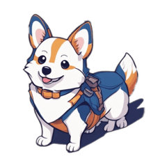 [LINEスタンプ] cosplay‘s Corgi