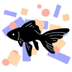 [LINEスタンプ] 黒い金魚