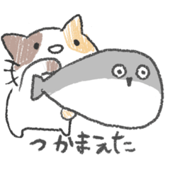 [LINEスタンプ] 猫背のねことサカバンバスピスさん