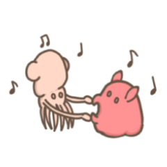 [LINEスタンプ] メンダコとミミイカの日常